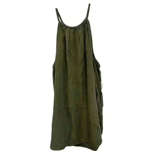 FRANCESCA HARPER NWT ARMY GREEN HALTER TANK WITH BUTTON KEY HOLE CLOSURE SMALL - Picture 10 of 12